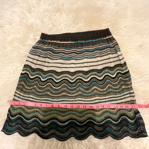 Missoni Metallic Knit Wave Skirt – Size 4 (S/XS) - Picture 5 of 8